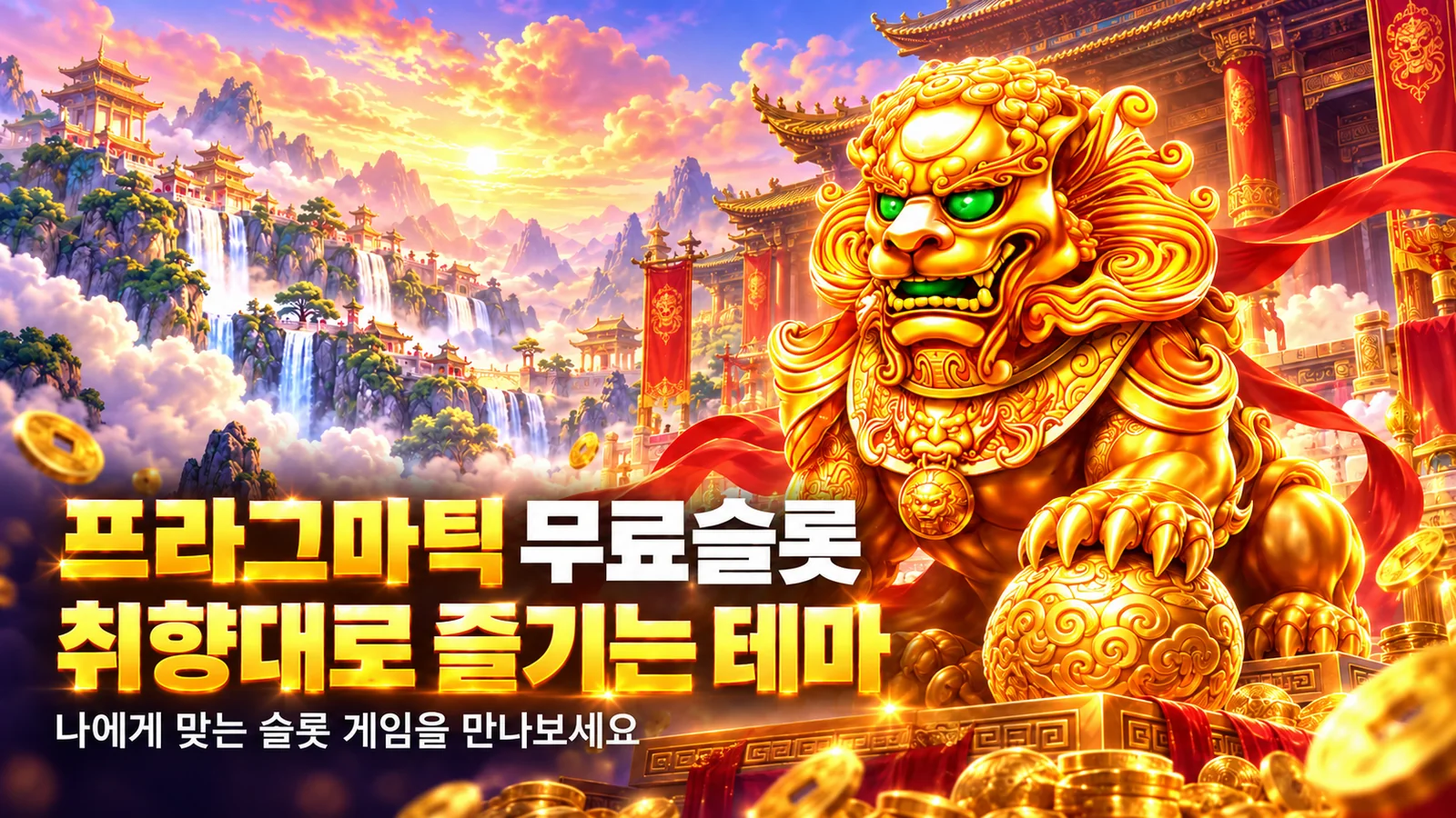프라그마틱 무료슬롯 - 취향대로 즐기는 테마 (황금 사자 테마)